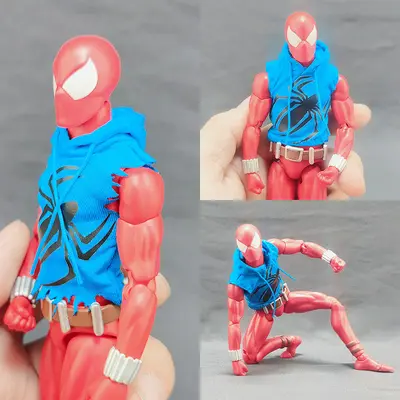 1/12 Mafex Scarlet Örümcek Adam hoodie yelek, 6 inç oyuncak giysi