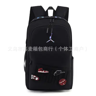 Student Sports Backpack, Large Capacity, Color-Block Design with Starry Pattern - 11