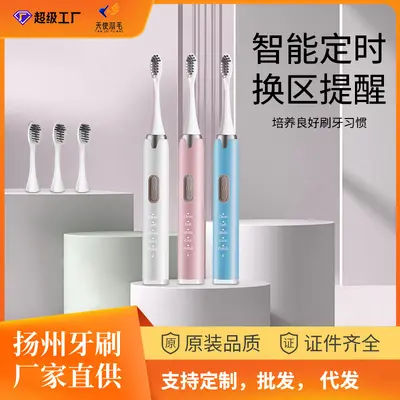 Rechargeable Ultrasonic Electric Toothbrush with Multi-Speed and Soft Bristles