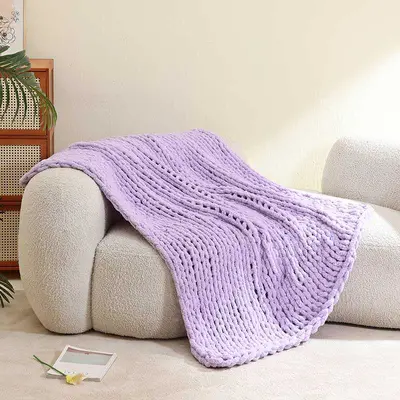 Bohemian Knitted Camping Blanket, Thick Sofa Throw - 12