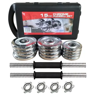 Fitness dumbbell set, electroplated paint, gift box, adjustable - 8