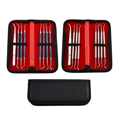 Dental tool set 8-piece, stainless steel, tartar cleaning