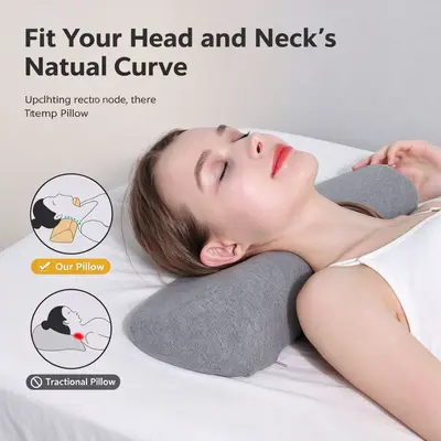 Cross-Border Unisex Cervical Spine Pillow Slow Rebound Memory Foam Neck Support Pillow Spine Correction Supine Sleep Aid Single Pillow