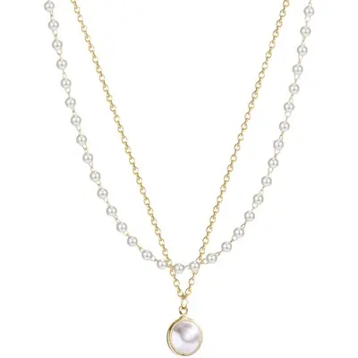 French designer double-layer pearl necklace