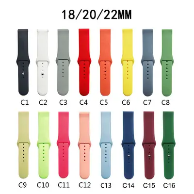 Akıllı Saat Silikon Kayış 18/20/22MM Huawei ve Samsung Uyumlu