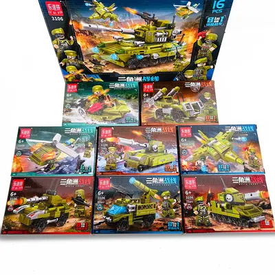 3106 Delta-Front Militär-Panzer Bausatz, 8 in 1, Kompatible Steine - 6