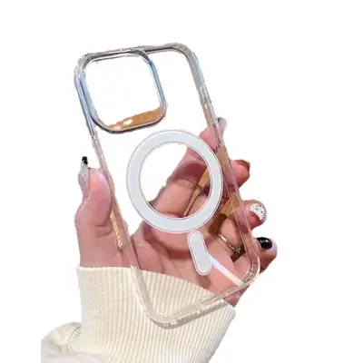 iPhone 18 için uygun Magsafe manyetik telefon kılıfı, şeffaf akrilik 17 Pro tam koruma sert kılıf 16 Pro Max - 6