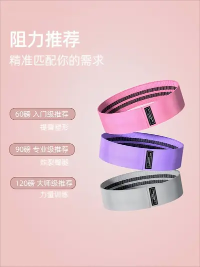 Elastic Hip Resistance Band Ring, Women's Glute Training Device - 6