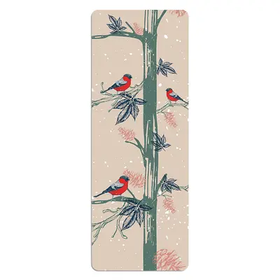 Foldable Ultra-Thin Wide 80 cm Suede Print Rubber Yoga Mat 1.5 mm - 9