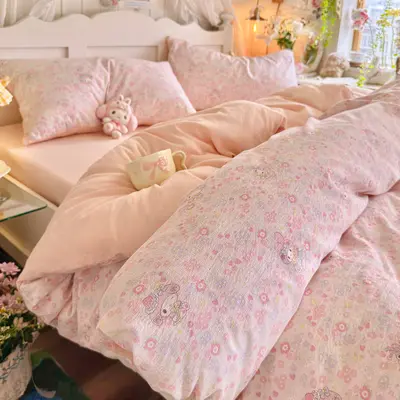 Class A Ultra-Soft Double-Layer Gauze Four-Piece Bedding Set - 9