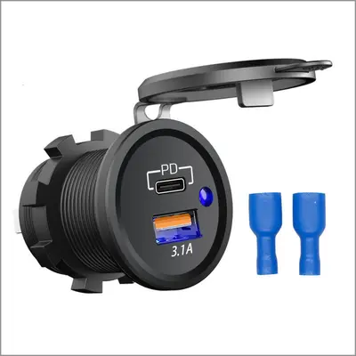 120W 4-Port Super Fast Car Charger with Digital Display - 8