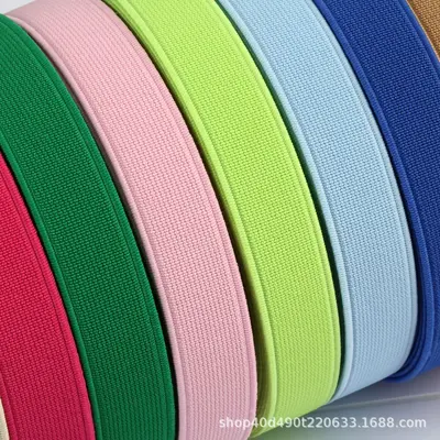 Flachgewebe-Gummiband, 1,5 cm und 2,5 cm, rot - 1