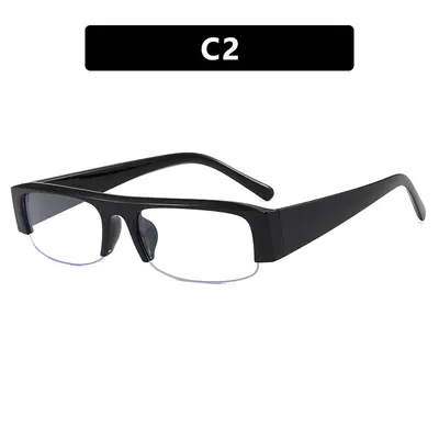 Semi-Rimless Minimalist Retro Sunglasses, Photo-Friendly Design - 7
