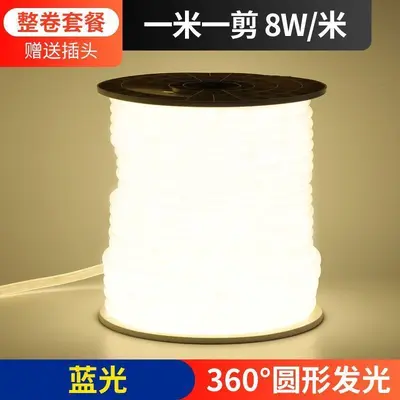 220V Esnek LED Işık Şeridi Ağaca Sarılabilir LED Işık Şeridi Yuvarlak Açık Hava Su Geçirmez Neon Işık Atmosfer Reklamı Aydınlatma Şeridi - 9