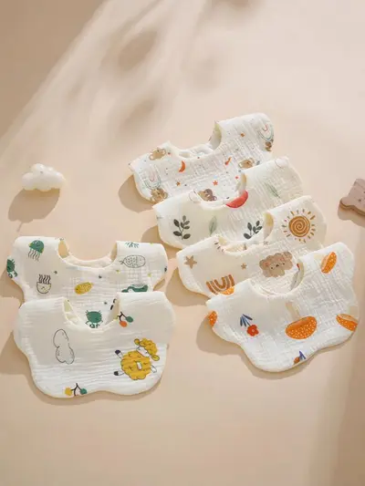 Saliva towel type A baby bib pure cotton gauze soft adjustable wholesale baby supplies child bib