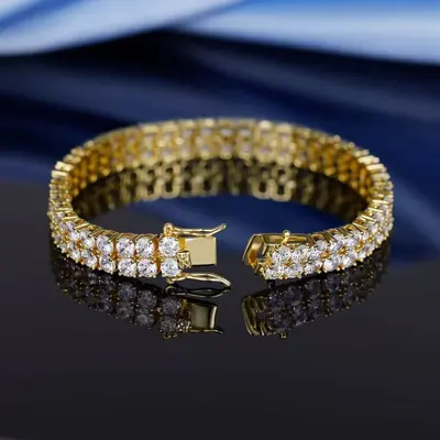 3MM Zirconia Tennis Bracelet Double Row