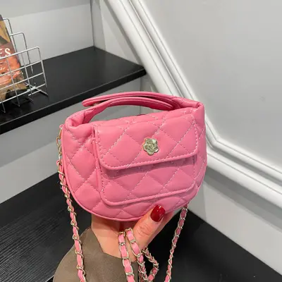 Women's PU Handbag with Diamond Quilted Pattern, Single Shoulder Crossbody Bag 2025 - 3