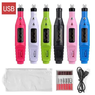 Cross-Border Portable Electric Nail Grinder Callus Remover Polishing Electric Manicure Tool USB Pen-Style Nail Filing Machine - 13