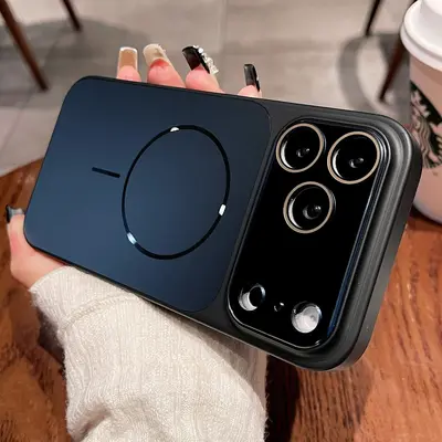 适用苹果18promax手机壳秒变大视窗AG流光磨砂磁吸iPhone17保护套 - 4