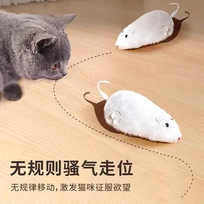 Peluş Fare Kedi Oyuncağı, Koşan ve Elektrikli, Gerçekçi Tasarım - 3