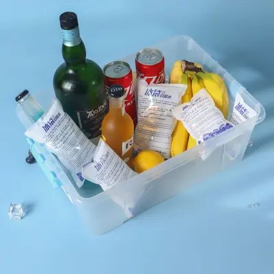 Kendinden emici buz torbası deniz ürünleri ekspres soğutmalı meyve koruma hava taşımacılığı buz torbası taşınabilir açık tek kullanımlık buz torbası