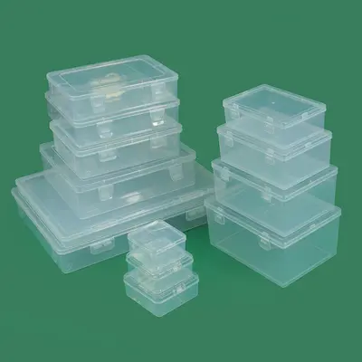 Oturma odası son derece şeffaf PP boş kutu flip-top plastik kutu kırtasiye kartı parçaları saklama kutusu takı kozmetik ambalaj kutusu - 2