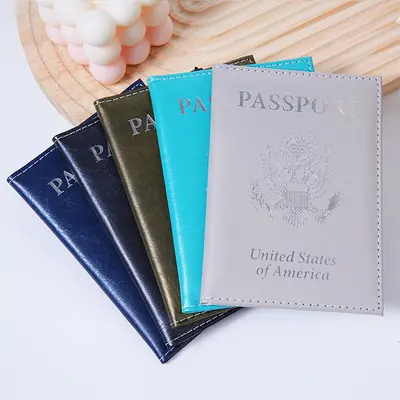 Sınır Ötesi Stok Pasaport Cüzdanı Amazon PU Deri Pasaport Defteri Logo Özelleştirmeli Seyahat Pasaport Cüzdanı Koruma Kılıfı Çok Fonksiyonlu - 5