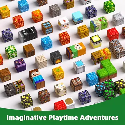 Magnetic Building Block Set, Educational DIY Magnetic Construction Toy for Children - 3