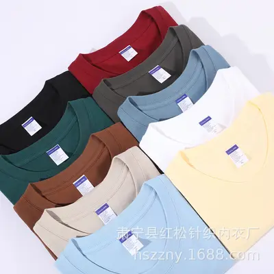Heavy weight 230g pure cotton men's t-shirt for youth daily oversized short sleeve cross-border half sleeve pure cotton t-shirt men custom logo
