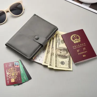 Passport holder, RFID blocking, multiple compartments - 4