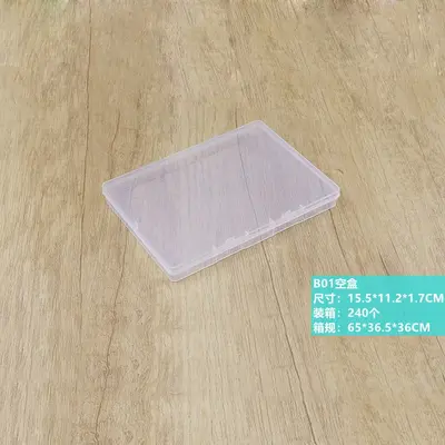 Şeffaf dikdörtgen plastik kutu parçaları takı saklama kutusu düz kırtasiye ambalaj kutusu boş kutu Amazon toptan - 8