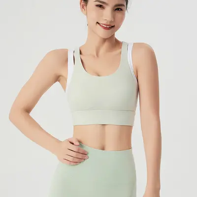 Women's Running Sports Bra, Shockproof, One-Piece, Plus Size - 9