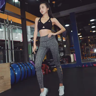 Oyuklu Yüksek Bel Fitness Yoga Pantolonu Kadın Geniş Paça P1611