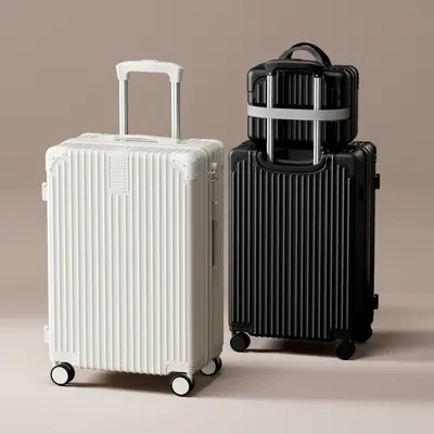 Retro suitcase with universal wheels, password lock, large capacity