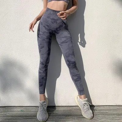 Damen-Yogahose, elastisch eng, Po-Lift-Effekt, schnelltrocknend, hoher Bund, Fitnesshose - 8