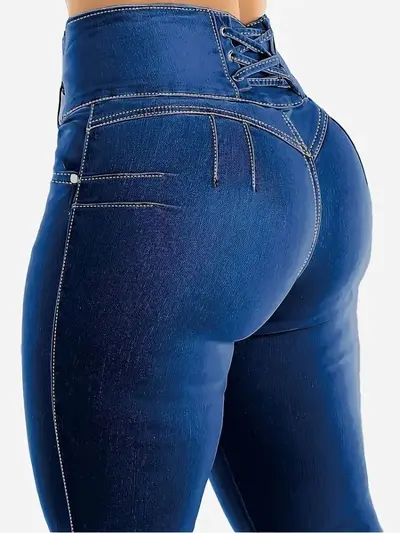 Women's High-Waist Skinny Jeans, Butt-Lifting, High Stretch, Plus Size - 8