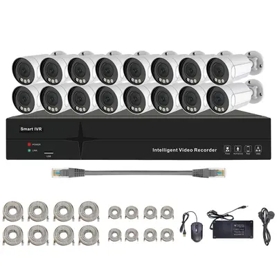 Grenzüberschreitender Export POE5MP Set Kameraüberwachung 4-Kanal 8-Kanal 16-Kanal hochauflösende Netzwerküberwachungsausrüstung 5 Megapixel