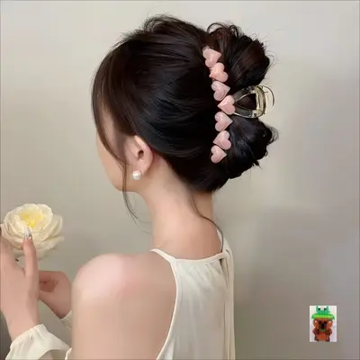 Large Bow Hair Clips Shark Clips Hair Accessories for Women 2026 Back of Head Clips Hair Ornaments Autumn Fresh Sweet Style - 8