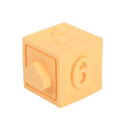 Kids Soft Rubber Stacking Blocks Set with Large Embossed Numbers - 5