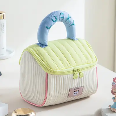 Cute Home Cosmetic Bag Soft Portable Storage Bag Cartoon Portable Storage Bag Large Capacity Thickened Toiletry Bag - 9