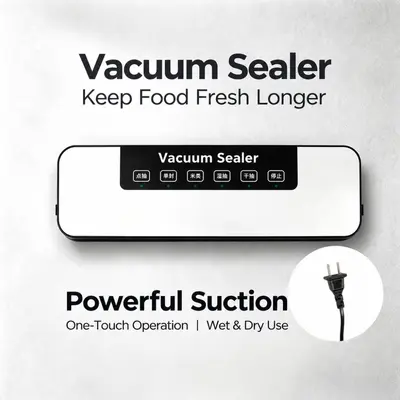 Vacuum sealer fully automatic food packaging dry and wet use - 7