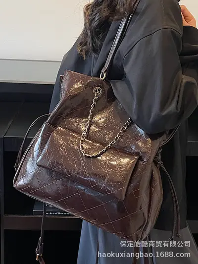 Women's Travel Backpack, 2025 Model, Diamond Quilted, Large Capacity - 5