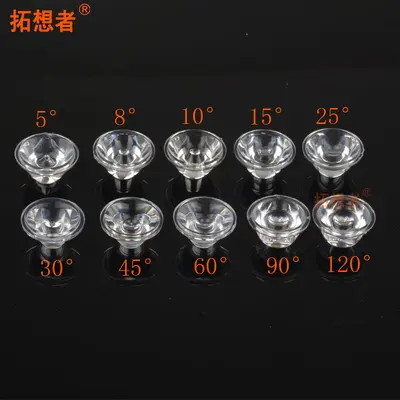 1W LED-Linse für Einzelchip mit 20° transparentem Reflektor für Hochleistungs-LEDs