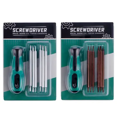 13-in-1 multi-bit screwdriver set with Phillips, slot, Torx, triangle bits - 5