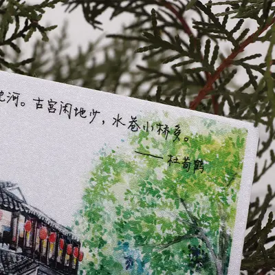 Custom Silk Postcard, Travel Souvenir