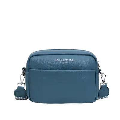 Small Square Crossbody Bag with Wide Shoulder Strap for Women - 7