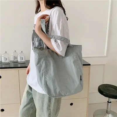 Waterproof Nylon Women's Shoulder Bag, Large Capacity, Casual Design - 10