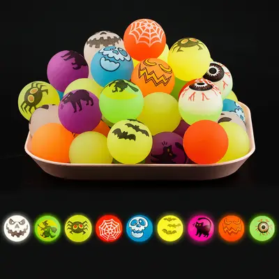 Glowing Halloween Fluffy Bouncing Eyeball Ball, Party Favor