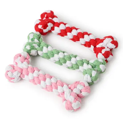 Durable Cotton Rope Dog Toy with Teeth-Cleaning Chew and Tug - 9