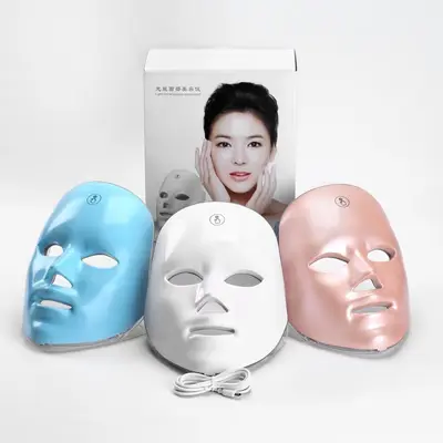 Home beauty device face mask spectrometer skincare red and blue light acne removal LED colored light rechargeable photon rejuvenation - 7